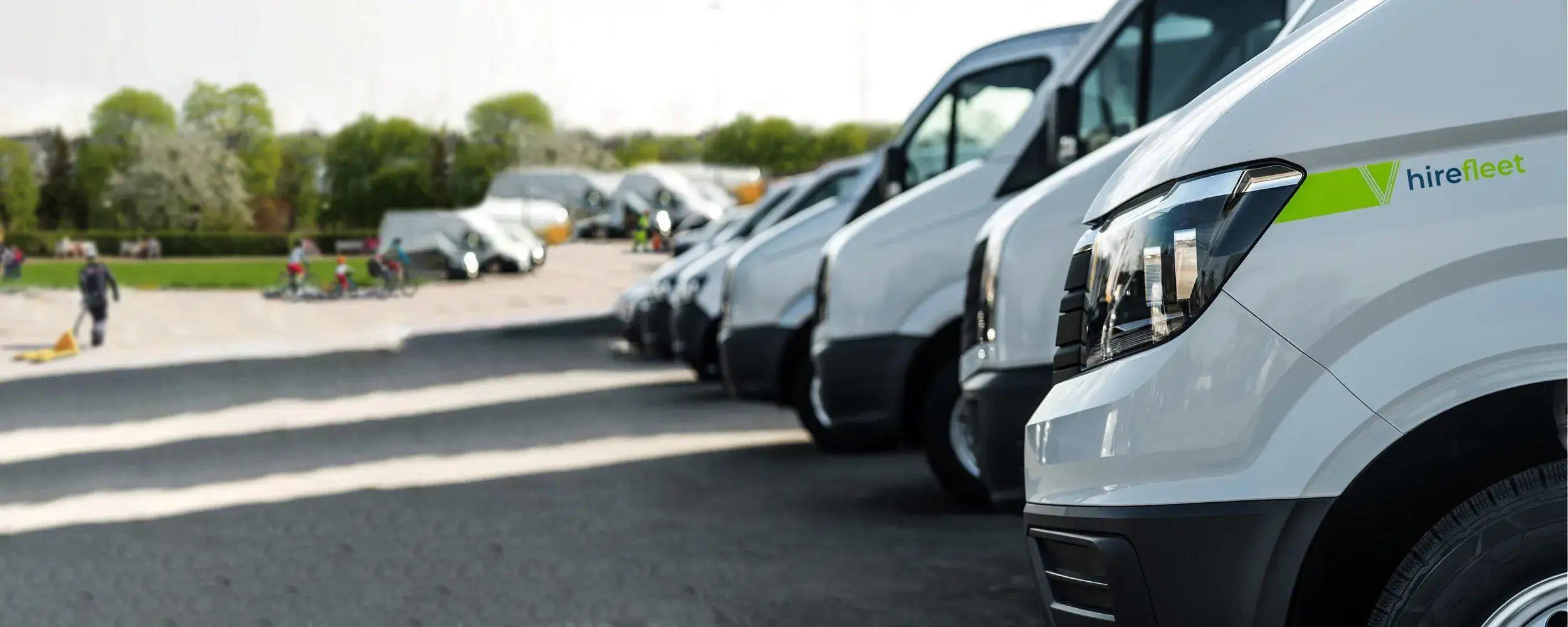 line of hirefleet vans for self drive van hire 