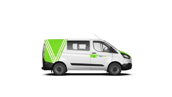 hirefleet 6 seater crew cab van hire side view of 6 seater van hire