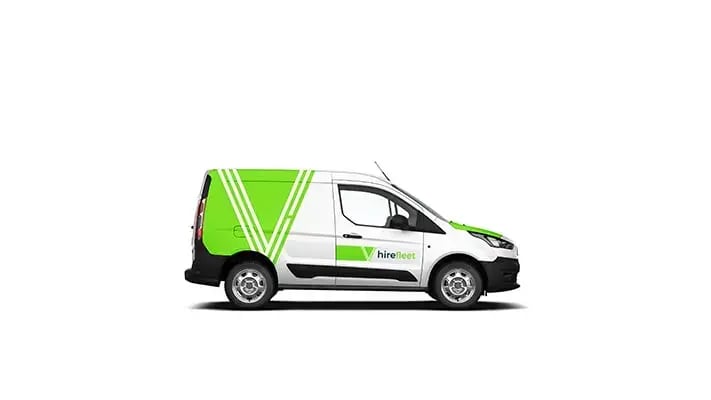 hirefleet small van hire side view of small van