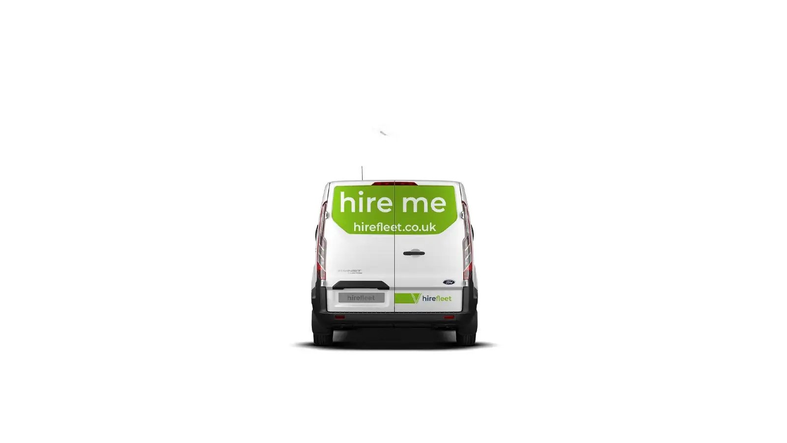 hirefleet 6 seater crew cab van hire from rear
