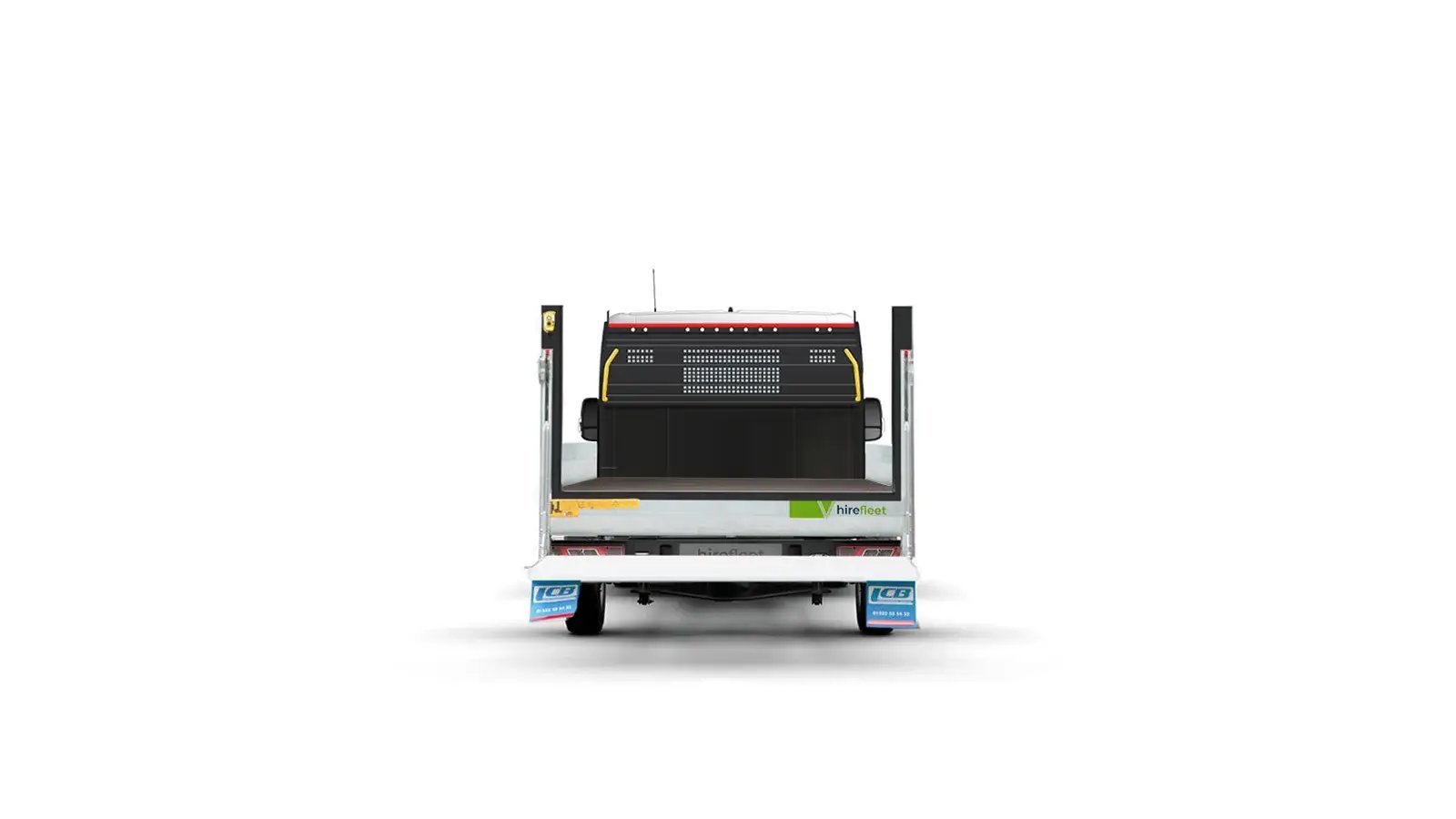 hirefleet dropside tail lift van hire from rear