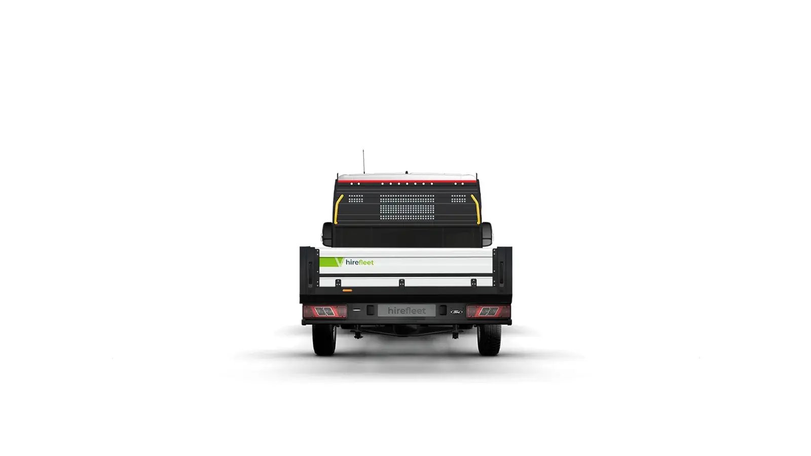 hirefleet dropside van hire from rear