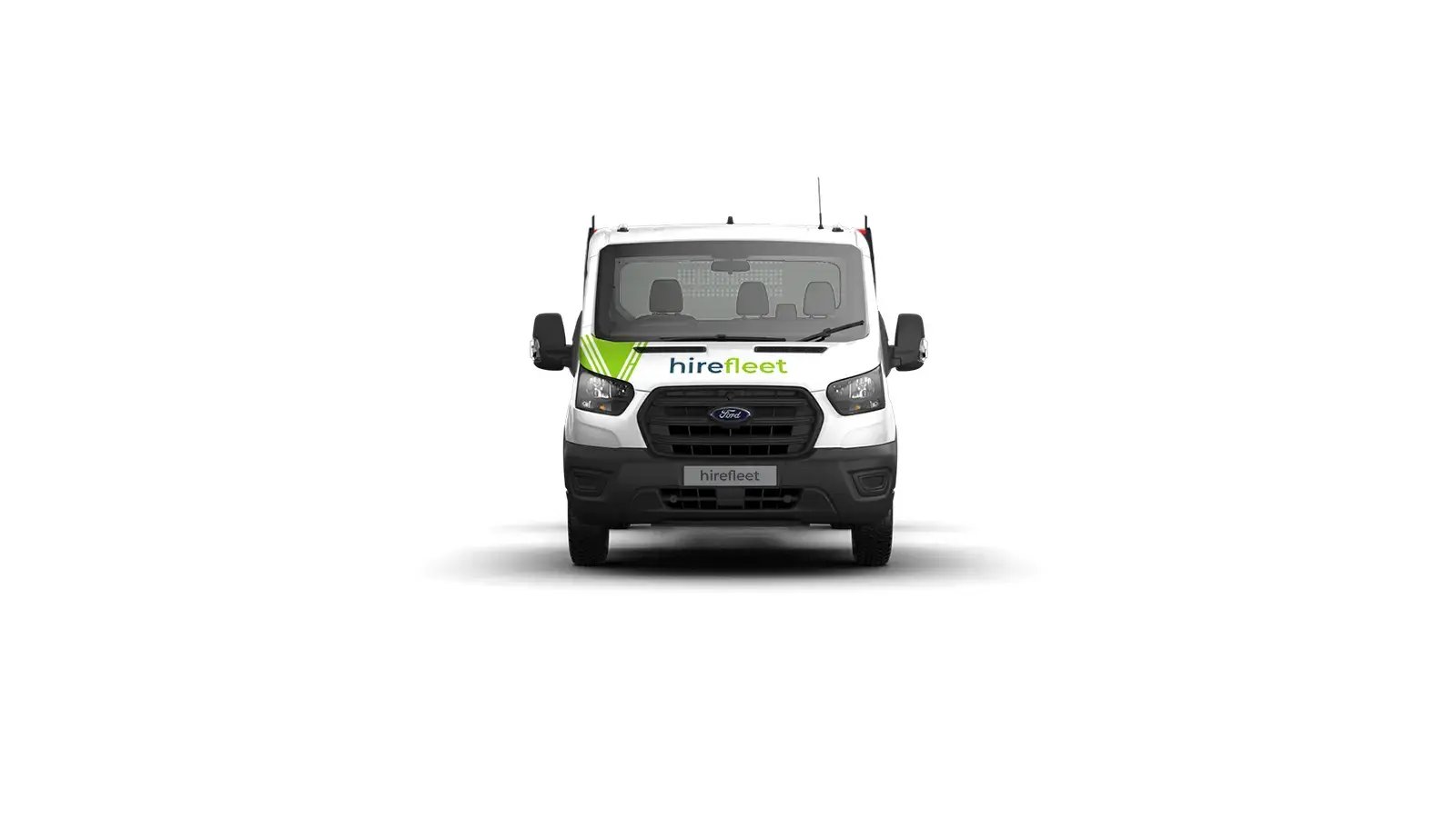 hirefleet flatbed van hire with tail lifts from front