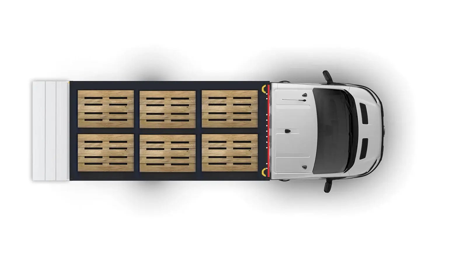 hirefleet flatbed van hire with tail lifts from top