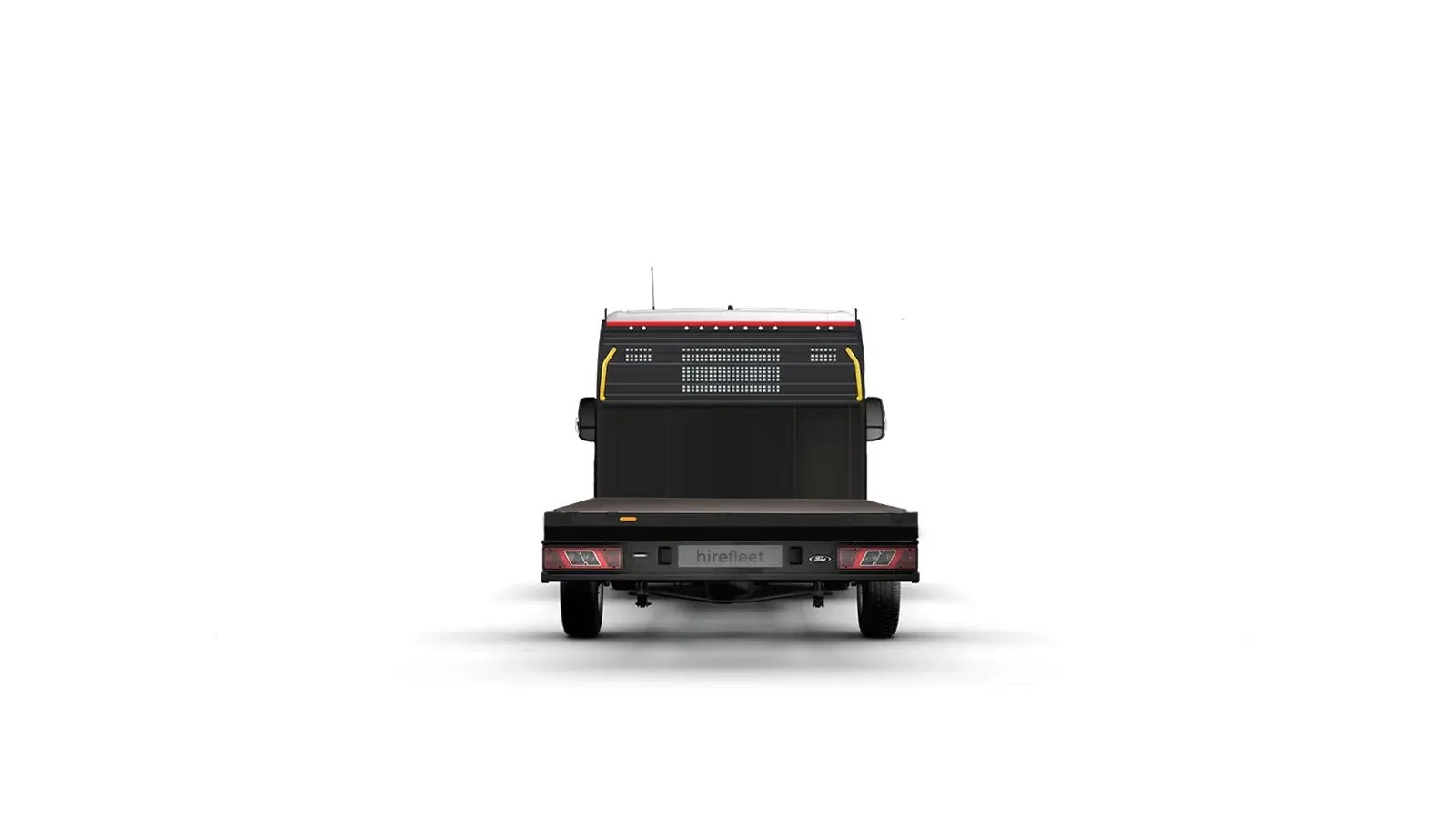 hirefleet flat bed van hire with tail lifts from rear