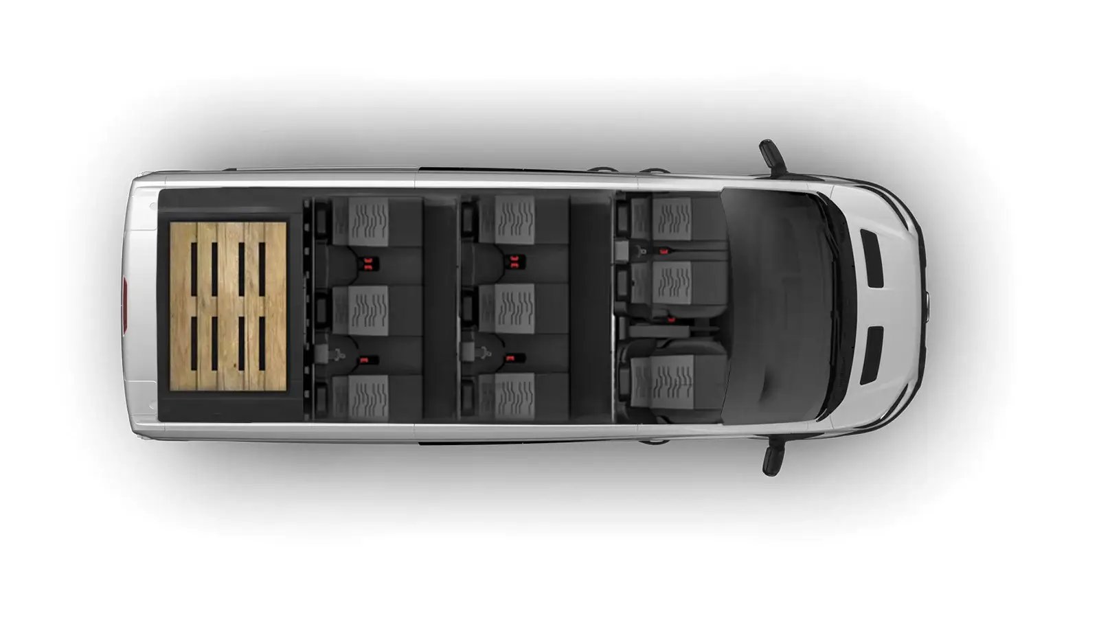 hirefleet 9 seater minibus hire top view